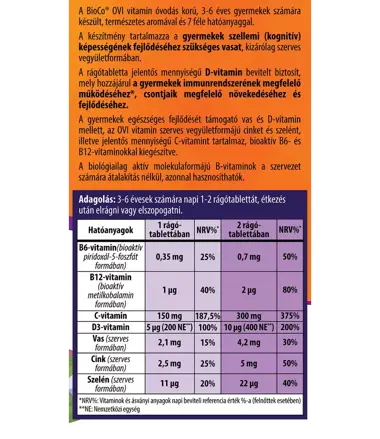 BioCo Žuvacie vitamíny pre škôlkárov